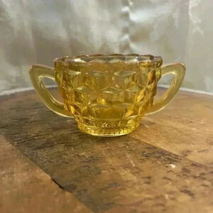 Vintage Jeannette  Glass Sugar Dish
